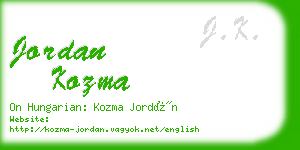 jordan kozma business card